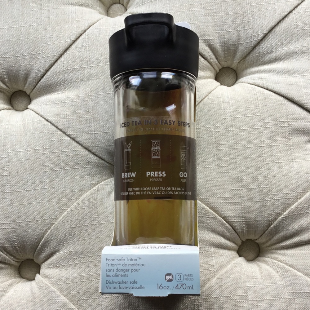 NWT - Primula Press & Go Iced Tea Tumbler - Black